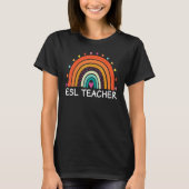 ESL Teacher Boho Rainbow Back To School Appreciati T-shirt (Voorkant)