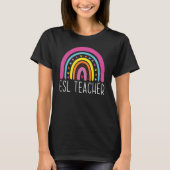 ESL Teacher Boho Rainbow Back To School Appreciati T-shirt (Voorkant)