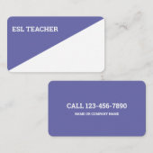 Esl Teacher Visitekaartje (Voorkant / Achterkant)