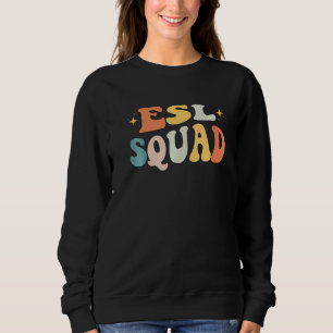 Esl-team Esl-leraar Student Retro Terug naar schoo Trui