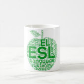 ESL White 11 oz Classic White Mok (Center)