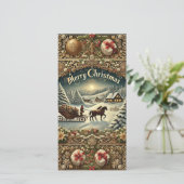 ESleigh rijden naar Christmas Cheer Holiday Kaart (Staand voorkant)