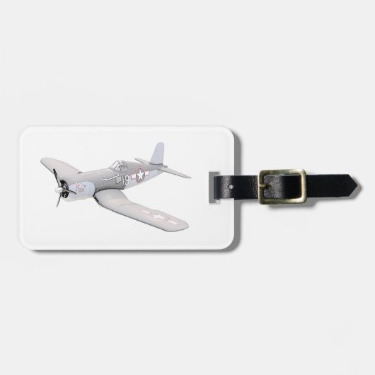 ESM F-4U Corsair-vliegtuig Bagagelabel (Voorkant horizontaal)