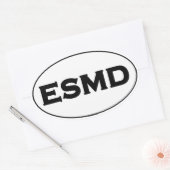 ESMD-ovaal Logo (oostkust van Maryland) Ovale Sticker (Envelop)