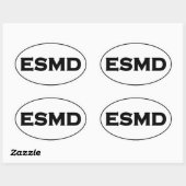 ESMD-ovaal Logo (oostkust van Maryland) Ovale Sticker (Vel)