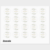 ESME Bohemian Greenery & Gold Baby shower Ronde Sticker (Vel)