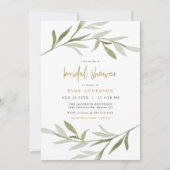 ESME Bohemian Greenery & Gold Vrijgezellenfeest Kaart (Voorkant)