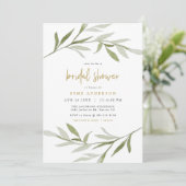 ESME Bohemian Greenery & Gold Vrijgezellenfeest Kaart (Staand voorkant)