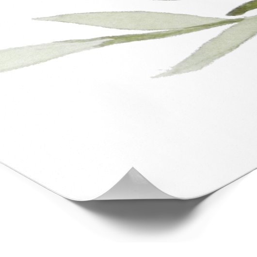 ESME Bohemian Greenery Gold Vrijgezellenfeest Welk Poster (Hoek)