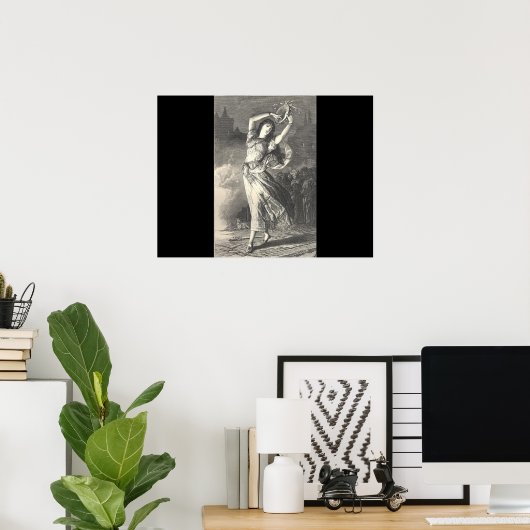 Esmeralda Illustration Poster (Thuiskantoor)