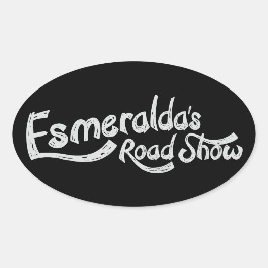 Esmeralda's Roadshow Officiële Ovale Sticker (Voorkant)