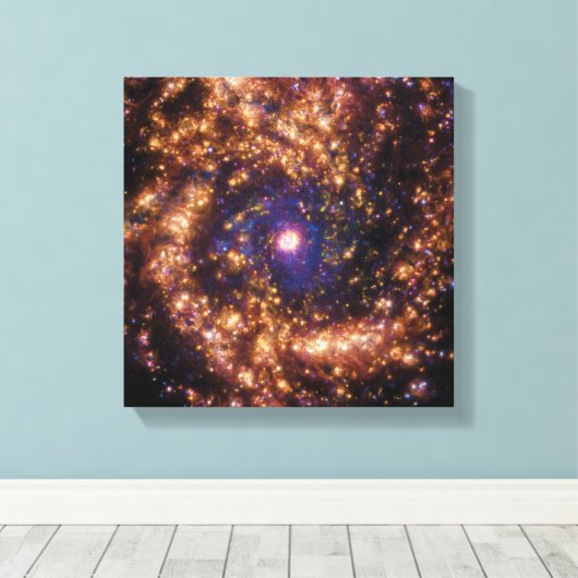ESO Spiral Starburst Galaxy Messier 61 Canvas Afdruk (Insitu (Houten vloer))