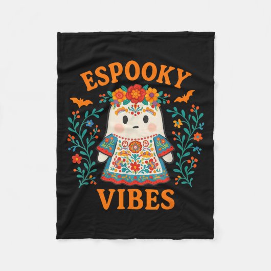 Esoky Vibes Maestra Halloween Spanish Mexican Boho Fleece Deken (Voorkant)