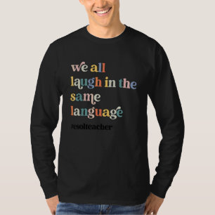 ESOL Leraar ESL Student Schattig Retro Terug naar  T-shirt