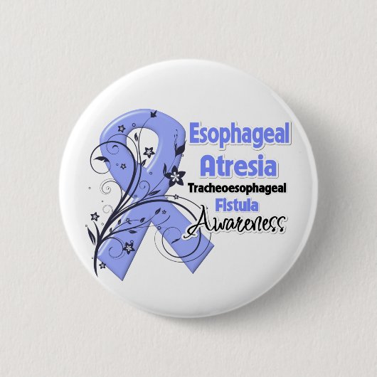 Esophageal Atresia Awareness Ribbon Ronde Button 5,7 Cm (Voorkant)