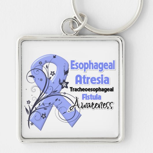 Esophageal Atresia Awareness Ribbon Sleutelhanger (Voorkant)