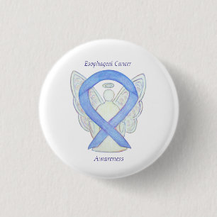 Esophageal Cancer Angel Awareness Ribbon Art Pin Ronde Button 3,2 Cm