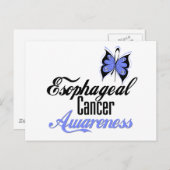 Esophageal Cancer Awareness Butterfly Briefkaart (Voorkant / Achterkant)