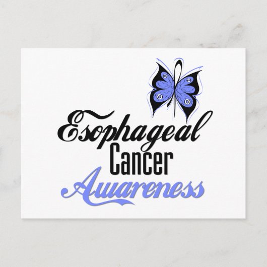 Esophageal Cancer Awareness Butterfly Briefkaart (Voorkant)