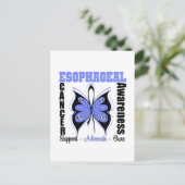 Esophageal Cancer Awareness Butterfly Briefkaart (Staand voorkant)