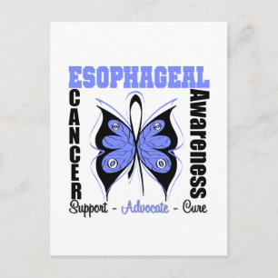 Esophageal Cancer Awareness Butterfly Briefkaart