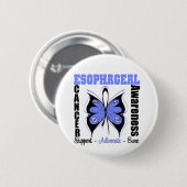 Esophageal Cancer Awareness Butterfly Ronde Button 5,7 Cm (Voorkant /achterkant)