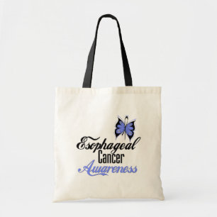 Esophageal Cancer Awareness Butterfly Tote Bag