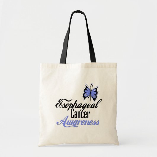 Esophageal Cancer Awareness Butterfly Tote Bag (Voorkant)