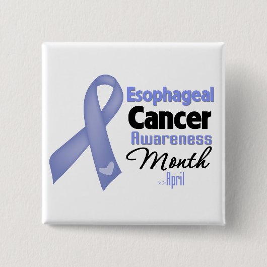 Esophageal Cancer Awareness Maand Vierkante Button 5,1 Cm (Voorkant)