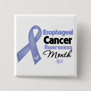 Esophageal Cancer Awareness Maand Vierkante Button 5,1 Cm