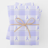 Esophageal Cancer Awareness Plaid Periwinkle Inpakpapier Vel (In situ)