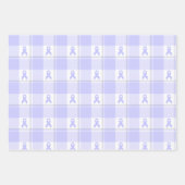 Esophageal Cancer Awareness Plaid Periwinkle Inpakpapier Vel (Voorkant)