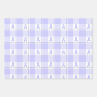 Esophageal Cancer Awareness Plaid Periwinkle Inpakpapier Vel