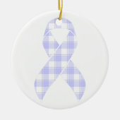 Esophageal Cancer Awareness Plaid Periwinkle Keramisch Ornament (Voorkant)