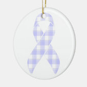 Esophageal Cancer Awareness Plaid Periwinkle Keramisch Ornament (Links)