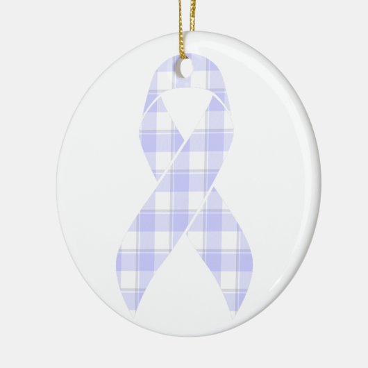 Esophageal Cancer Awareness Plaid Periwinkle Keramisch Ornament (Links)