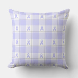 Esophageal Cancer Awareness Plaid Periwinkle Kussen