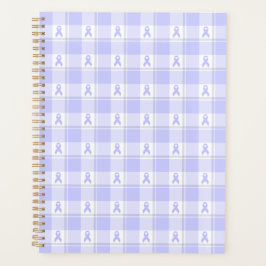 Esophageal Cancer Awareness Plaid Periwinkle Planner