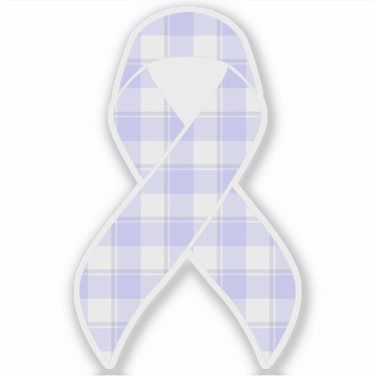 Esophageal Cancer Awareness Plaid Periwinkle Sticker (Voorkant)