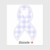 Esophageal Cancer Awareness Plaid Periwinkle Sticker (Vel)