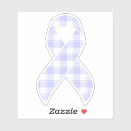 Esophageal Cancer Awareness Plaid Periwinkle Sticker