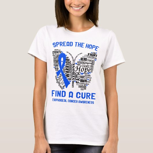 Esophageal Cancer Awareness Ribbon Support Giften T-shirt (Voorkant)