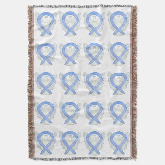 Esophageal Cancer Awareness Ribbon Throw Blankets Deken (Voorkant Verticaal)