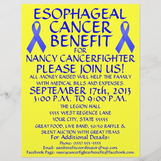 Esophageal Cancer Benefit Flyer (Voorkant)