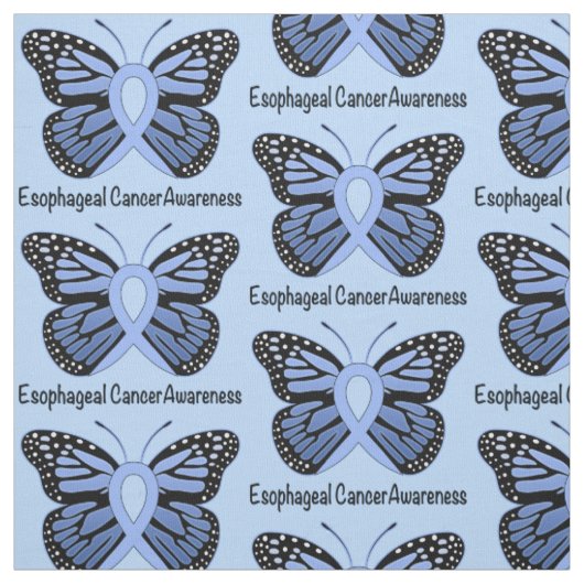 Esophageal Cancer Butterfly Awareness Ribbon Stof (Swatch)