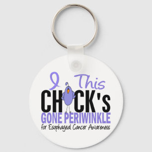 ESOPHAGEAL CANCER Chick Gone Periwinkle Sleutelhanger