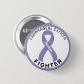 Esophageal Cancer Fighter Ribbon White Button (Voorkant /achterkant)