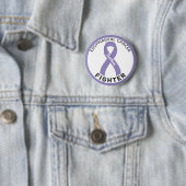 Esophageal Cancer Fighter Ribbon White Button (In situ)