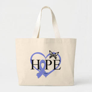 Esophageal Cancer Hope Butterfly Heart Décor Grote Tote Bag
