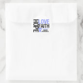 Esophageal Cancer Hope Love Faith Ronde Sticker (Tas)
